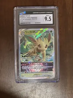 2022 Pokemon Leafeon V Star Universe Holo Card 012/172 CGC Mint+ 9.5 Japanese - Image 1