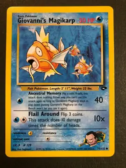 Pokemon - Giovanni's Magikarp 73/132 Gym Challenge Unlimited Regular 2000 NM - Image 1