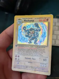 1st Edition Machamp Holo Rare Base Set WOTC 1999 LP/MP | Pokemon TCG - Image 2