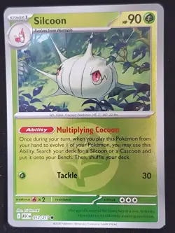 Pokemon Silcoon Ascended Heroes Grass Energy Holo 012/217 NM-EX - Image 1