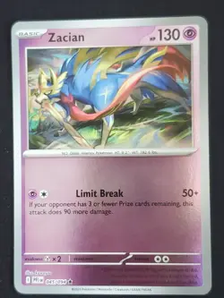 Pokemon Zacian Phantasmal Flames Reverse Holo 045/094 NM-EX - Image 1