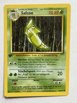 1st Edition Safcon Metapod 54/102 German Base Set WOTC Vintage Pokemon Card NM - Image 1