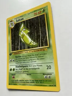 1st Edition Safcon Metapod 54/102 German Base Set WOTC Vintage Pokemon Card NM - Image 2