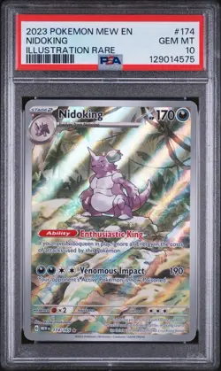 The Pokemon Company Nidoking 174/165 SV 151 Illustration Rare Holo ENG PSA 10 - Image 1