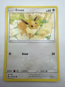 Eevee 155/214 Common Lost Thunder Pokemon Near Mint - Image 1