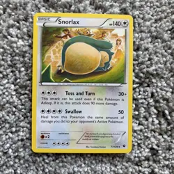 Snorlax #77/124 - XY Fates Collide Non-Holo Rare 2016 Pokemon Trading Card 140HP - Image 1