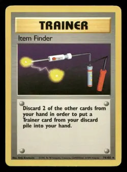 Item Finder 74/102 Base Set Unlimited LP Pokemon - Image 1