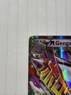 Pokemon TCG Mega Gengar EX XY166 Black Star Promo Shiny Holo Rare Card LP - Image 2