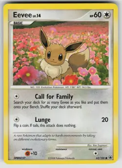 Eevee 62/100 Common Majestic Dawn Pokemon Heavily Played - Image 1