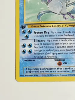 Articuno 17/62 1st Edition Rare Non Holo - Fossil Set - WoTC Pokemon 1999 LP - Image 5