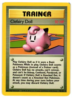 Pokemon TCG Clefairy Doll 70/102 Rare Unlimited Edition VLP - Image 1