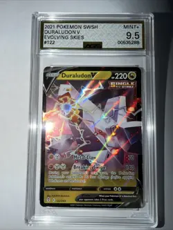 2021 Pokemon Sword & Shield Evolving Skies Duraludon V #122 AGS 9.5 - Image 1