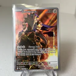 Pokemon TCG Zamazenta Full Art Illustration Rare Card 201/182 Destined Rivals Nm - Image 1