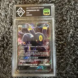 Umbreon GX 80/149 SM Base Set Holo Graded at 10 Mint Pokemon Card - Image 1