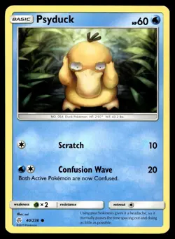 POKEMON PSYDUCK COSMIC ECLIPSE 40/236 C NM/M - Image 1