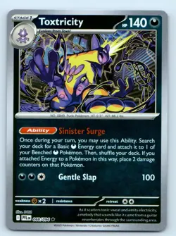 Toxtricity 068/094 Rare Phantasmal Flames Pokemon Reverse Holo Near Mint - Image 1