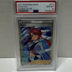 The Pokemon Company 2021 Skyla 072/072 Shining Fates Full Art Holo PSA 10 - Image 2