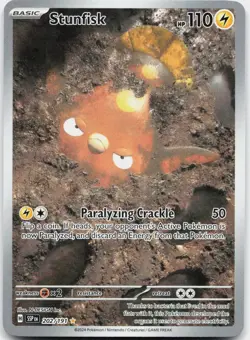 Stunfisk 202/191 Illustration Rare Surging Sparks Pokemon Holo Near Mint - Image 1