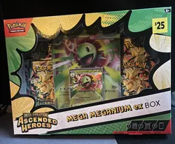 Pokemon 3x Lot Ascended Heroes Mega ex Box Set Meganium ~Emboar~ Feraligatr TCG - Image 4