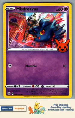Misdreavus #58/189 - STAMPED Trick or Trade BOOster - Pokemon - 4471 - Image 1
