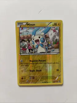 Minun 32/111 Rev Reverse Holo XY Furious Fists Pokemon NM - Image 1
