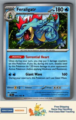[NON HOLO] Feraligatr #041/162 - Temporal Forces Deck Exclusives - Pokemon TCG - Image 1