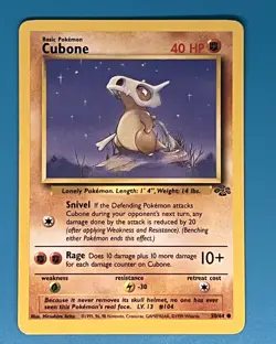 Pokemon TCG Cubone Jungle 50/64 Regular Unlimited Common - Image 1