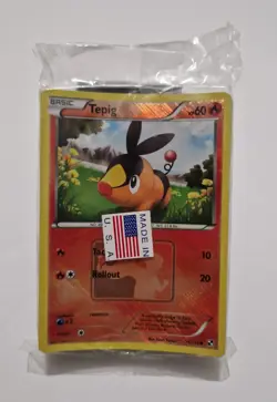 SEALED Tepig 15/114 League Promo x40 Black & White Crosshatch Holo Pokemon Card - Image 1