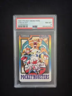1997 Pocket Monsters - Carddass Checklist - Graded PSA 8 (NM-MT) - Image 1