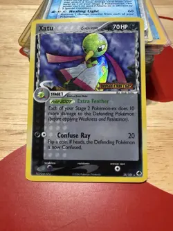Pokemon Xatu (Delta) 25/101 Dragon Frontiers Reverse Holo Slight Bent Corner - Image 1