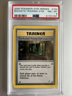 Pokemon 2000 Gym Heroes 104/132 Trainer Rocket’s Training Gym 1st Edition PSA 9 - Image 1