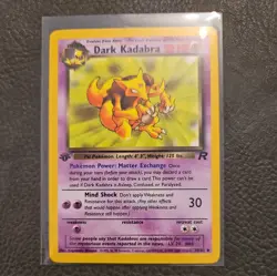 Dark Kadabra 1st Edition 039/82 Pokemon Card – MINT – Team Rocket (TR) - Image 1