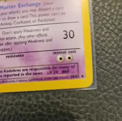 Dark Kadabra 1st Edition 039/82 Pokemon Card – MINT – Team Rocket (TR) - Image 4