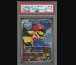 2016 Pokemon JPN Promo Mario Pikachu Special Box FA #294 PSA 10 GEM MINT - Image 1