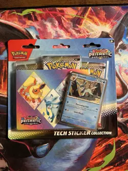 Pokemon TCG Prismatic Evolutions Tech Sticker Collection Blister Set of 3 Sealed - Image 5