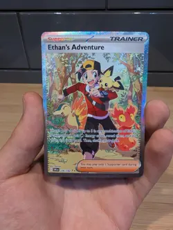 Pokemon Destined Rivals Ethan's Adventure Card 236/182 SIR PACK FRESH - Image 1