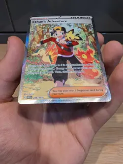 Pokemon Destined Rivals Ethan's Adventure Card 236/182 SIR PACK FRESH - Image 2