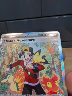 Pokemon Destined Rivals Ethan's Adventure Card 236/182 SIR PACK FRESH - Image 3