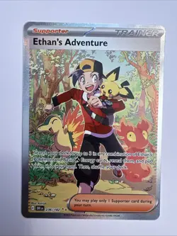 Pokemon TCG Destined Rivals Ethan's Adventure Card 236/182 Sir Mint Condition - Image 4