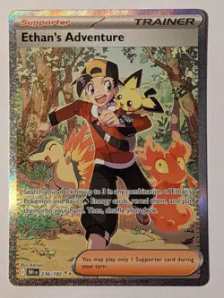 Pokemon TCG Destined Rivals Ethan's Adventure Card 236/182 Sir - Image 1