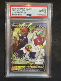 2021 Pokemon Sword & Shield Evolving Skies Full Art/Duraludon V PSA 10 - Image 1