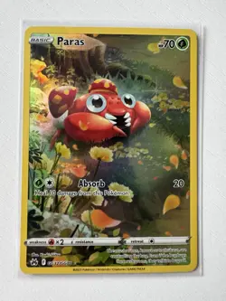Pokemon TCG Paras GG32/GG70 Crown Zenith Galarian Gallery Card NM/M Condition - Image 1