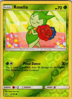 Roselia 4/156 SM - Ultra Prism Pokemon TCG LP-NM - Image 1