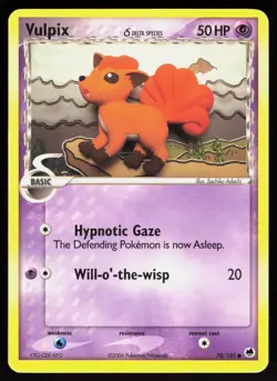 Vulpix 70/101 - Vintage Pokemon Dragon Frontiers - Common - MP - Image 1
