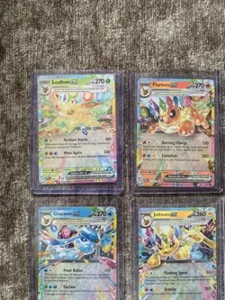 Pokemon TCG Prismatic Evolutions: Complete set of 9 Eeveelutions EX Cards Bundle - Image 2