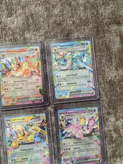 Pokemon TCG Prismatic Evolutions: Complete set of 9 Eeveelutions EX Cards Bundle - Image 3