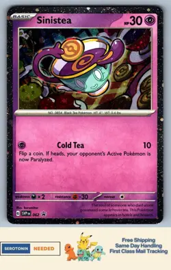 [COSMO] Sinistea #62 - SVP: Scarlet Violet Black Star Promo Cards - Pokemon TCG - Image 1