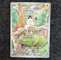 Pokemon TCG Meowth Illustration Rare Holo Me02: Phantasmal Flames 106/094 EN - Image 1