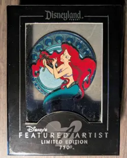 RARE! Disney Featured Artist Little Mermaid Ariel Jumbo Pin Grotto Reflections - Image 3