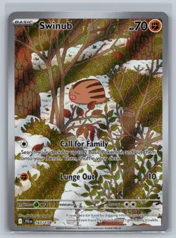 Swinub 165/159 SV09 Journey Together Pokemon TCG Illustration Rare English NM - Image 1